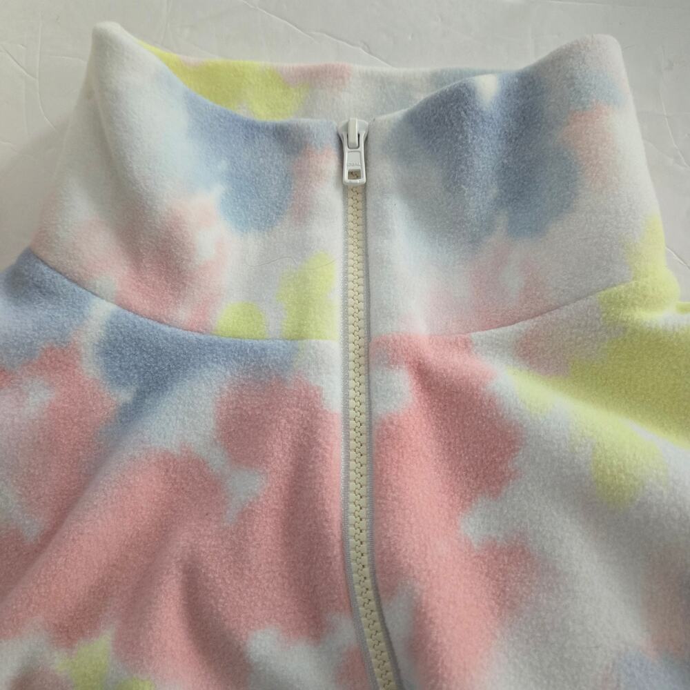 Dudley Stephens Greenpoint Fleece Pullover Small - Pastel Tie Dye Turtleneck - Picture 4 of 9